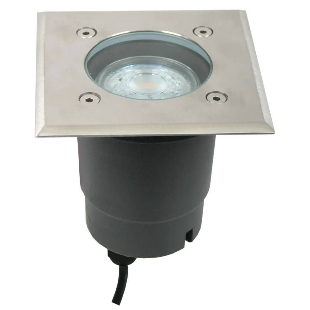 Χωνευτό Φωτιστικό Εδάφους Jet Gu10 IP67 ST304 Max 35W Με Πλαστικό Κουτί Εγκιβωτισμού