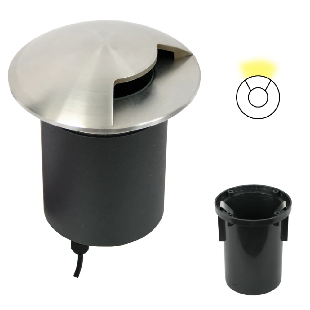 Χωνευτό Φωτιστικό Εδάφους Gant 1 Έξοδος GU10 IP67 ST304 Ανοξείδοτο Max35W Με Πλαστικό Κουτί Εγκιβωτ