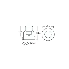 Χωνευτό φωτιστικό δαπέδου ETI 3W 10° 3000K IP68 ST304 Ανοξείδωτο σώμα & πλαίσιο