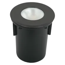 Χωνευτό Φωτιστικό Slide μάυρο 12W 24VDC Asymetric 3000K IP67 Alu με πλαστικό κουτί&1.5M 2x0.75mm2