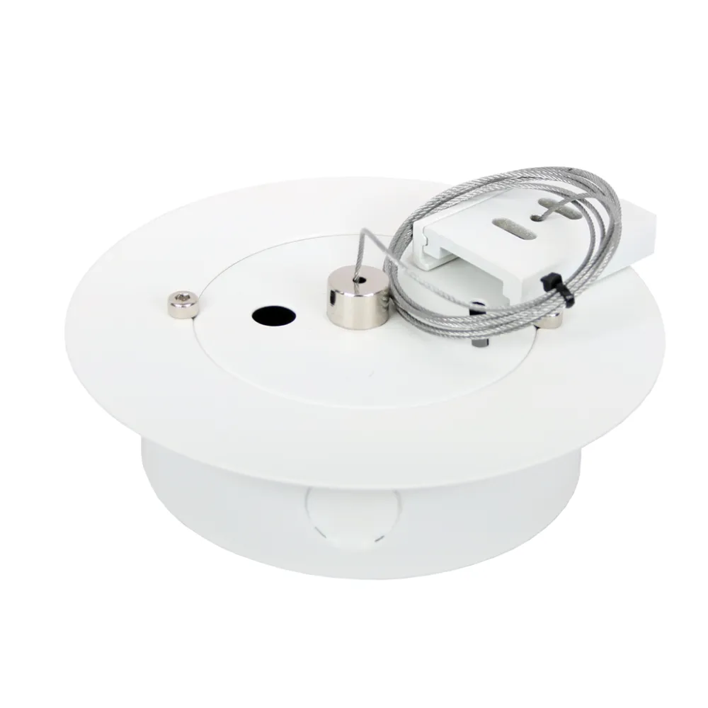 Ροζέτα οροφής Λευκή με συρματόσχοινο με συρματόσχοινο & στήριγμα ράγας