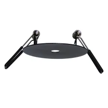 Μαύρη Χωνευτή Μεταλλική Ροζέτα d8cm Mε Γείωση 15cm Kαι Oπή 10.8mm