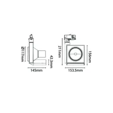 Φωτιστικό Axis Μάυρο 20-30W 3000-4000K,15-24°-45°, 5 Έτη Εγγύηση, Luminus chip@