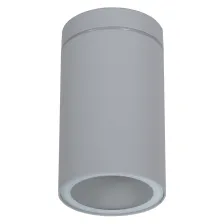 Στεγανό Φωτιστικό Οροφής GU10 Tubo IP54 Ασημί Max 10W d6h10.8cm