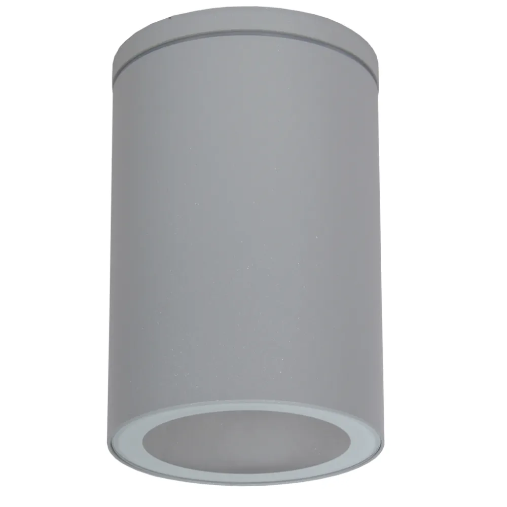 Φωτιστικό οροφής E27 Tubo Grande IP54 Ασημί max15W d10.6h16cm@