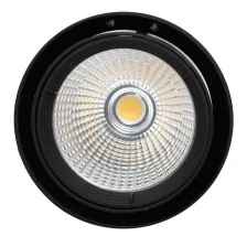 Χωνευτό Φωτιστικό Radar Led Μαύρο Max 50W 5000Lumen 3000K or 4000K d11.8h17.8cm@