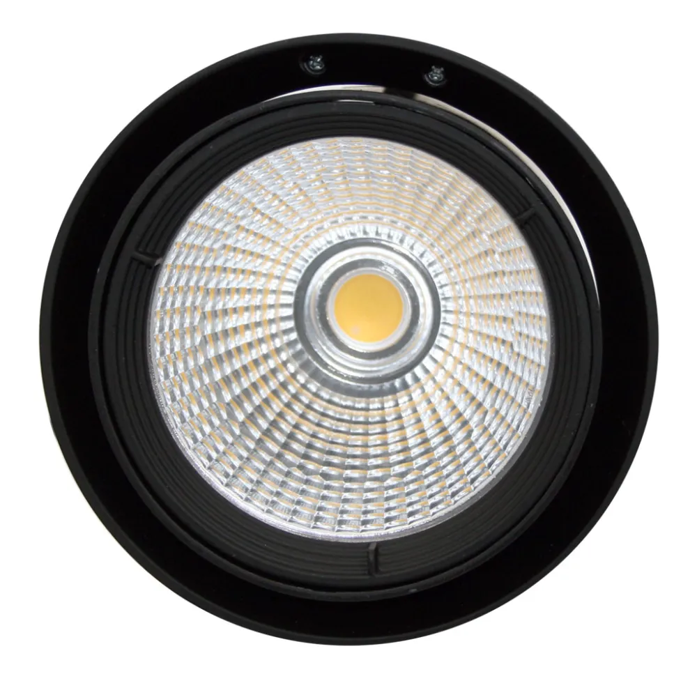 Χωνευτό Φωτιστικό Radar Led Μαύρο Max 50W 5000Lumen 3000K or 4000K d11.8h17.8cm@