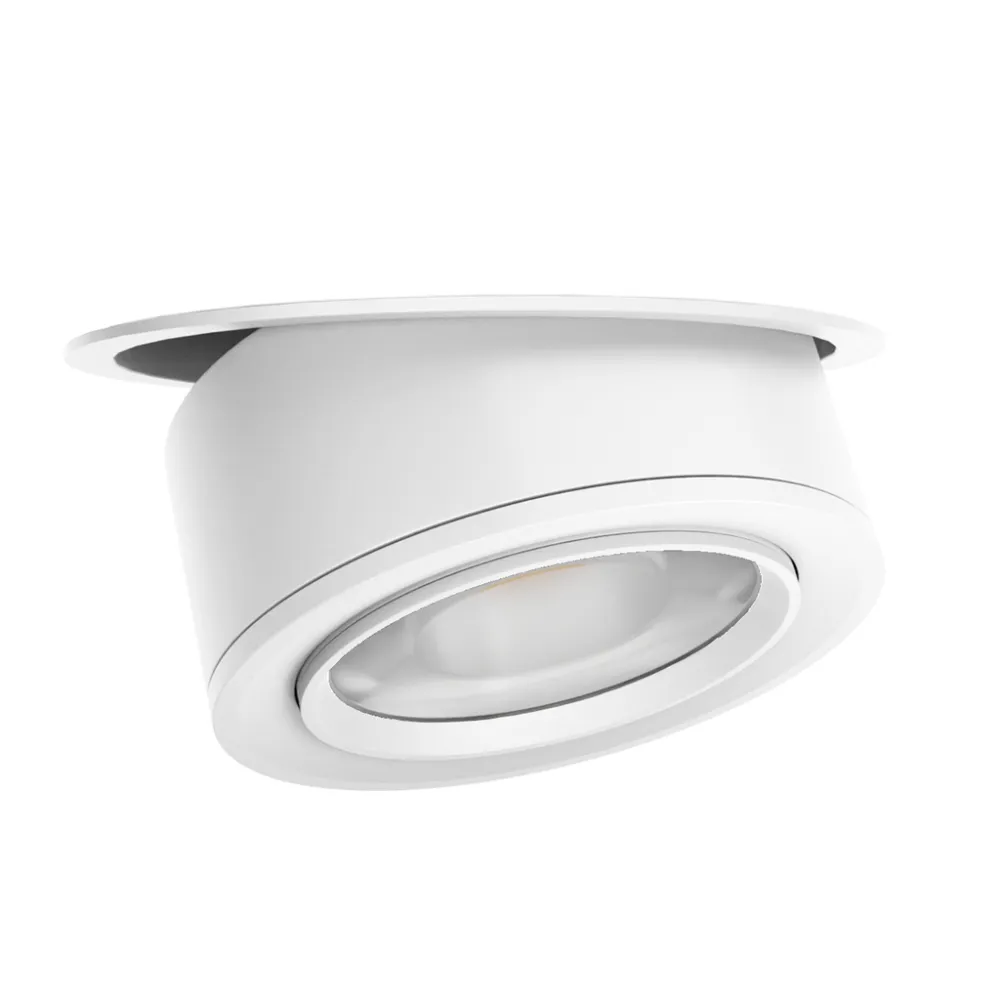 Χωνευτό Κινητό Φωτιστικό Mira  Led 15W 3000K 15-45° CRI90 Λευκό 5 Έτη Εγγύηση 33-35V,135-350mA