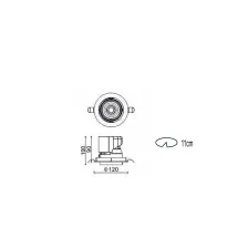 Χωνευτό φωτιστικό Revo Led 30W CCT3 change 3000-3500-4000K CRI90 36° Λευκό d11h10cm 5 Έτη 33-37Volt