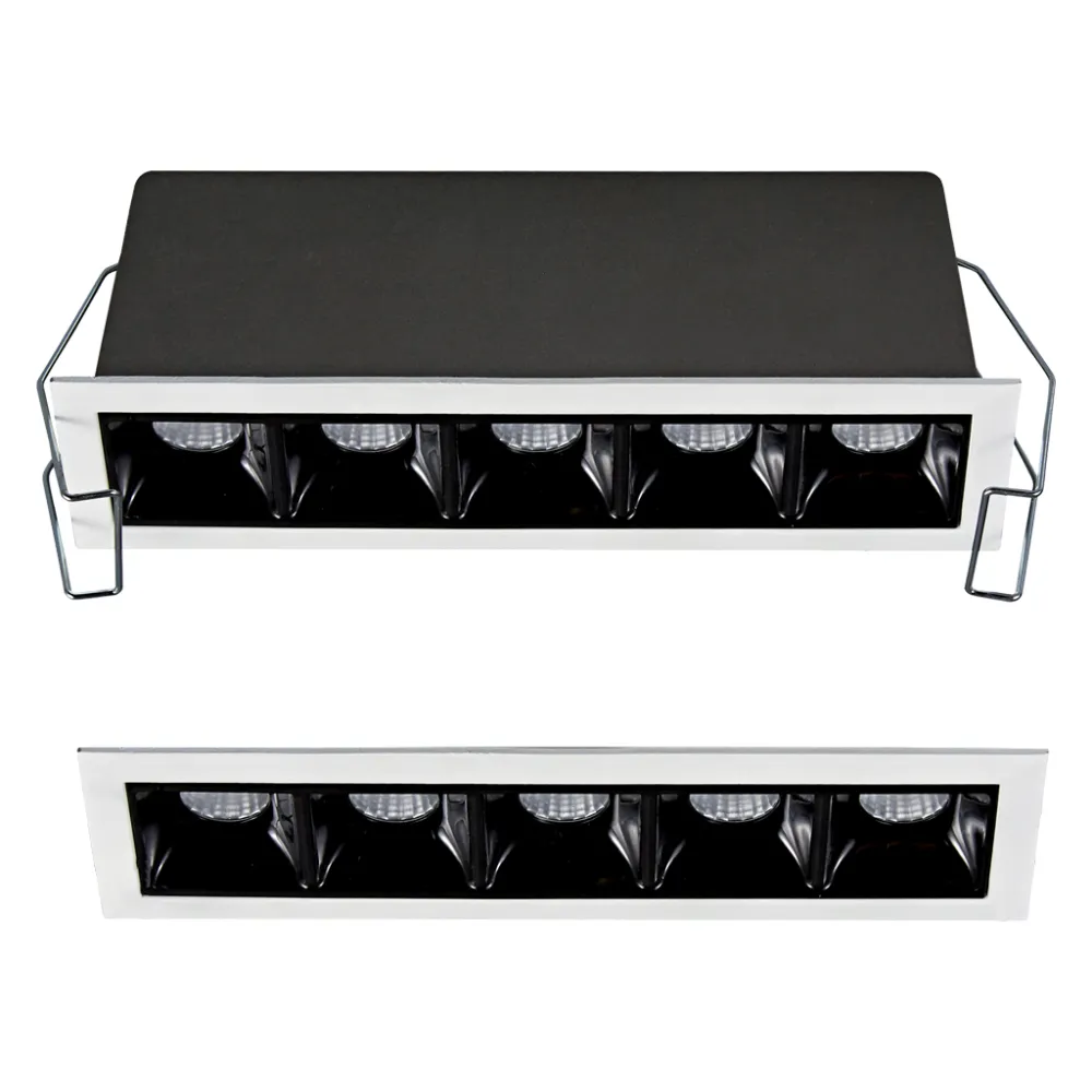 Χωνευτό Φωτιστικό Deep Led 10W 3000K 30° CRI90  χωρίς driver  500-600mA 12-24Vdc Max 5έτη εγγύηση