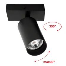 Φωτιστικό Εξωτερικής Τοποθέτησης Stilo Μαύρο (Sandy) 1xGU10 10W 15x5.6mm