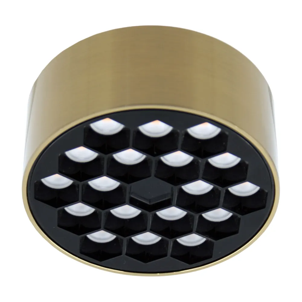 Φωτιστικό Οροφής Led Crudo 12W Brass(Επιμεταλλωμένο) 3000K 90° CRI90 230V d9.6h4.1cm, Αλουμινίου