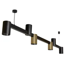 Κρεμαστό Φωτιστικό Mesh Έμμεσο-Άμεσο Μαύρο(Sandy) 6xGu10 max7.5W d120h9.5cm 2m καλώδιο