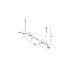 Κρεμαστό Φωτιστικό Mesh Έμμεσο-Άμεσο Μαύρο(Sandy) 6xGu10 max7.5W d120h9.5cm 2m καλώδιο