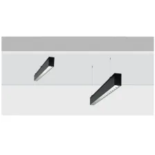 Φωτιστικο Mini Paz Led 120.7x3.5x6cm 46W 4000Κ  Μαύρο 4950lm 50⁰ 5έτη Εγγύηση Phillips Chip&Tridonic