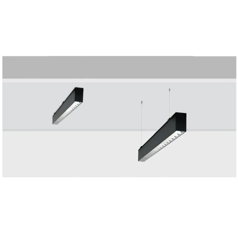 Φωτιστικο Mini Paz Led 120.7x3.5x6cm 46W 4000Κ  Μαύρο 4950lm 50⁰ 5έτη Εγγύηση Phillips Chip&Tridonic