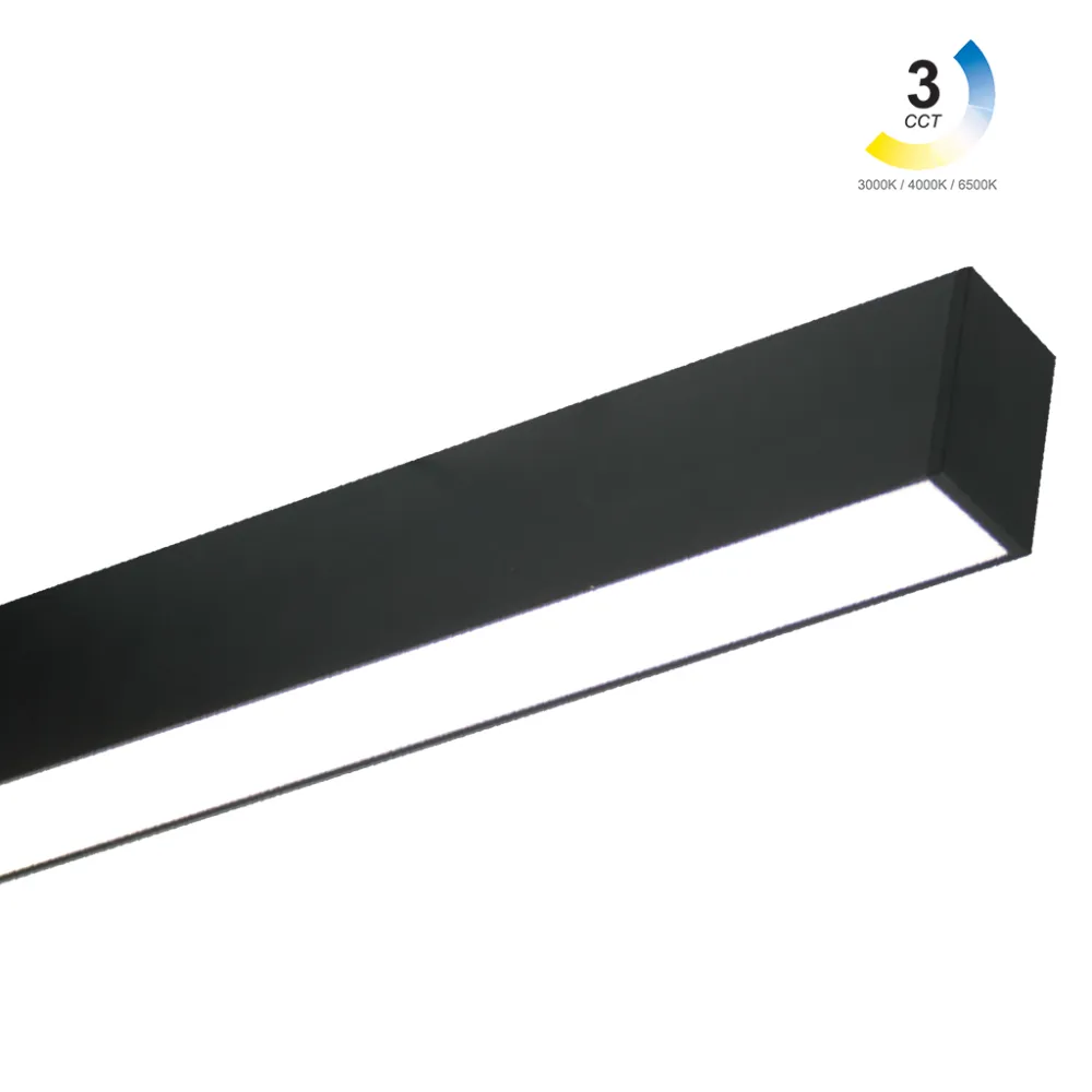 Εξωτερικό Φωτιστικό Leon Μαύρο Led 200*5*7.5cm 52W 3CCT Change 3000/4000/6500Κ,110°,5έτη εγγύ,1300mA