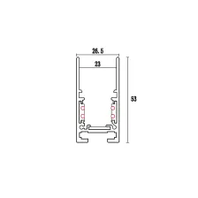 Μαγνητική ράγα οροφής 1Μ Μαύρη @