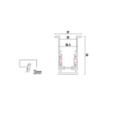 Μαγνητική ράγα χωνευτή (Trim) 1Μ Μαύρη @@