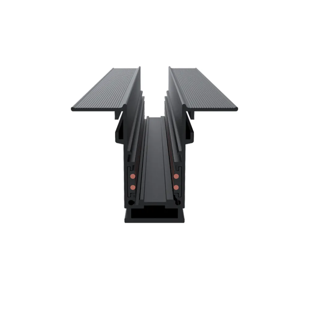 Μαχνητική ράγα χωνευτή (TRIMLESS) 1Μ Μαύρη@