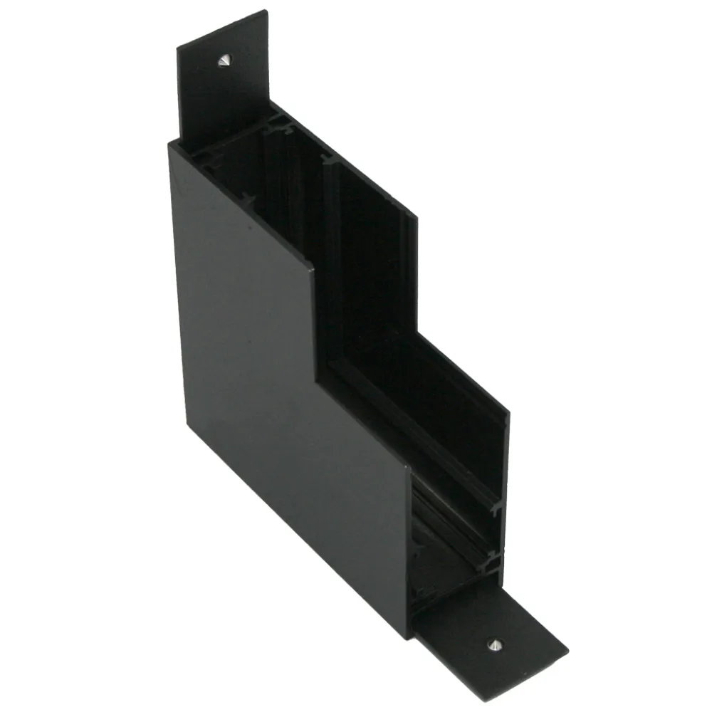 Μηχανικός Σύνδεσμος Γωνία Οροφή-Τοίχος Μάυρος Για Ράγα Οροφής New 71x71mm