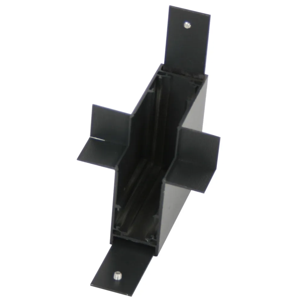 Μηχανικός σύνδεσμος Γωνία Μαύρος  Οροφή-Τοίχος Για Ράγα Trimless New 70x70mm