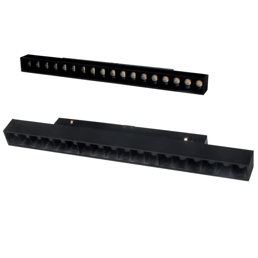 Γραμμικό φωτιστικό Flexa2 Μαύρο 6W 3000K 24° CRI90(2 Groups) l11.2d2.2h4.3cm OsramChip,48V,3 έτη εγ