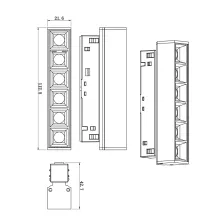 Γραμμικό φωτιστικό Flexa2 Μαύρο 6W 3000K 24° CRI90(2 Groups) l11.2d2.2h4.3cm OsramChip,48V,3 έτη εγ