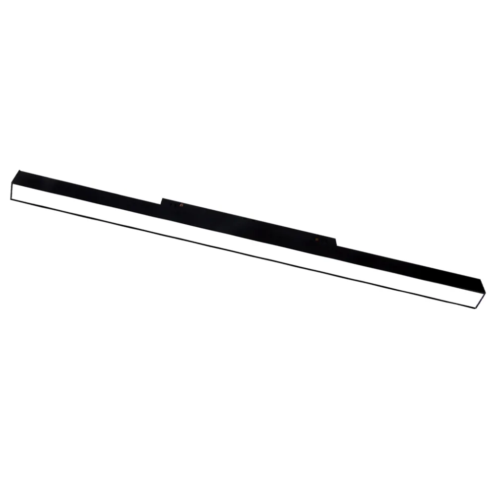 Γραμμικό φωτιστικό Flexa 1 Μαύρο 20W 4000K 120° CRI90 (2 Groups) l60d2.2h2.5cm Osram Chip,48V,3 έτη