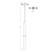 Κρεμαστό Flexa 9 Μαύρο7W 3000K 36° 48V CRI90 Μαύρο(2 Groups) h50*d3cm,Καλώδιο1.5m,OsramChip,3 Έτη