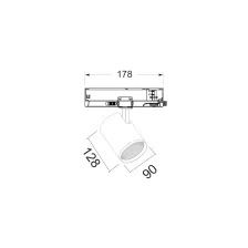 Φωτιστικό Ράγας Loko 38W 3CCT 3000-3500-4000K 36° Λευκό CRI90 3Φασικό,5Έτη Εγγύηση,h12d9cm 198-264V