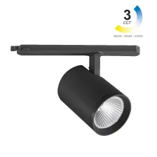 Φωτιστικό Ράγας Loko 38W 3CCT 3000-3500-4000K 36° Μαύρο CRI90 3Φασικό 5Έτη Εγγύηση,h12d9cm 198-264V