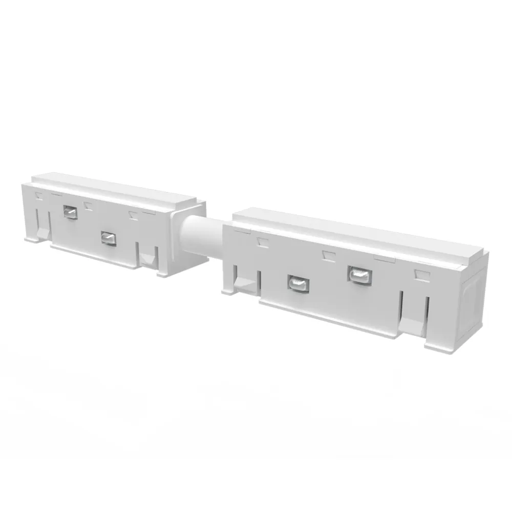 Ηλεκτρικός Σύνδεσμος Ευθεία Μαγνητικής Ράγας Λευκός 4x0.75mm2 Λευκός  l14cm(2 Groups)