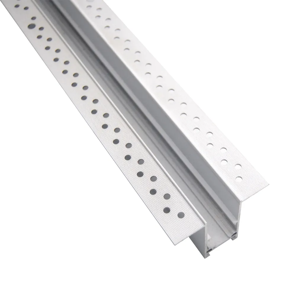 Μαγνητική Ράγα Χωνευτή Trimless 1m Λευκή 52.25x68mm Με Τάπες