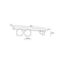 Φωτιστικό Εξωτερικής Τοποθέτησης Stilo Μαύρο (Sandy)  1xGu10 10W & 2xG9 9W l70w10cm 230Volt