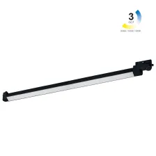 Κινητό Φωτιστικό Ράγας Wipo 40W 3CCT 3000-3500-4000K 90° Μαύρο 3Φασικό,3Έτη Εγγύηση,l93.5d3.3cm 230V