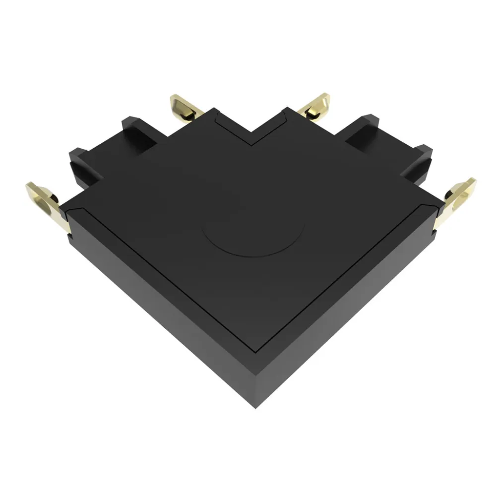 Σύνδεσμος Γωνία (Οροφή-Οροφή) Slim Ράγας Οροφής Varrio Μαύρος 40VDC 28x28x4.5mm