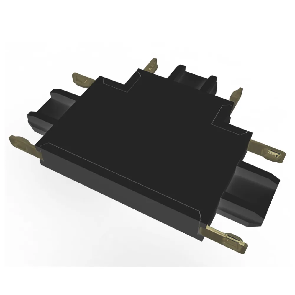 Σύνδεσμος T Slim Ράγας Οροφής Varrio Μαύρος 40VDC 28x38.5x4.5mm