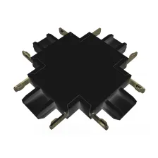 Σύνδεσμος Σταυρός Slim Ράγας Οροφής Varrio Μαύρος 40VDC 38.5x38.5x4.5mm