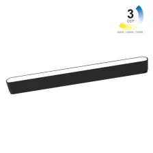 Γραμμικό Φωτιστικό Varrio 1 Μαύρο 16W CCT3 3000-4000-5000K Tuya Wifi 90° CRI90  l33d2.5h3.15cm,40V
