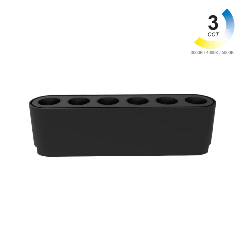 Γραμμικό Φωτιστικό Varrio 2 Μαύρο 6W CCT3 3000-4000-5000K Tuya Wifi 36°CRI90  l11.45d2.5h3.15cm,40V