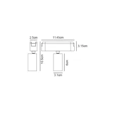 Κινητό Φωτιστικό Varrio 4  Μαύρο 5W CCT3 3000-4000-5000K Tuya Wifi 24° CRI90  l11.4d3.1h10.15cm,40V