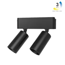 Κινητό Φωτιστικό Varrio 4  Μαύρο 2x5W CCT3 3000-4000-5000K Wifi 24° CRI90  l11.4d3.1h10.15cm,40Vdc