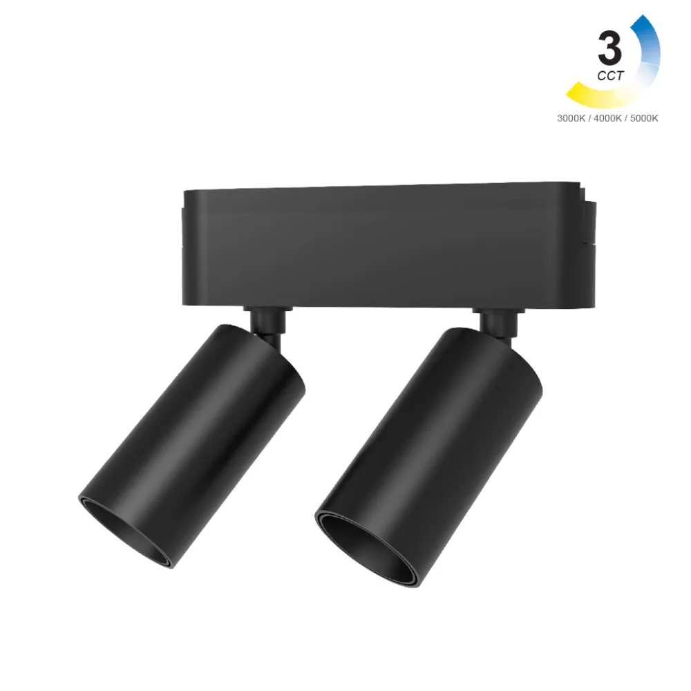 Κινητό Φωτιστικό Varrio 4  Μαύρο 2x5W CCT3 3000-4000-5000K Wifi 24° CRI90  l11.4d3.1h10.15cm,40Vdc