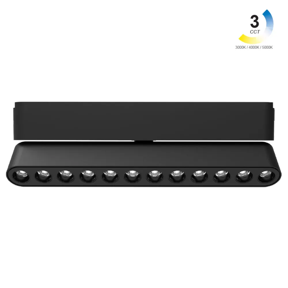 Κινητό Γραμμικό Φωτιστικό Varrio 8 Μαύρο12W CCT3 3000-4000-5000K Wifi36°CRI90 l22.23d2.5h6.45cm,40V