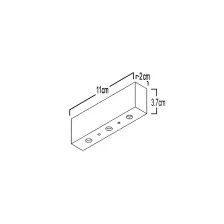 Επίτοιχο φωτιστικό Φυσικό Αλουμίνιο LED1-B Μπλε