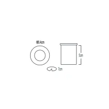 Χωνευτό Φωτιστικό Dol-R Στρογγυλό Nickel Mat GU10 IP65 d8.4cm