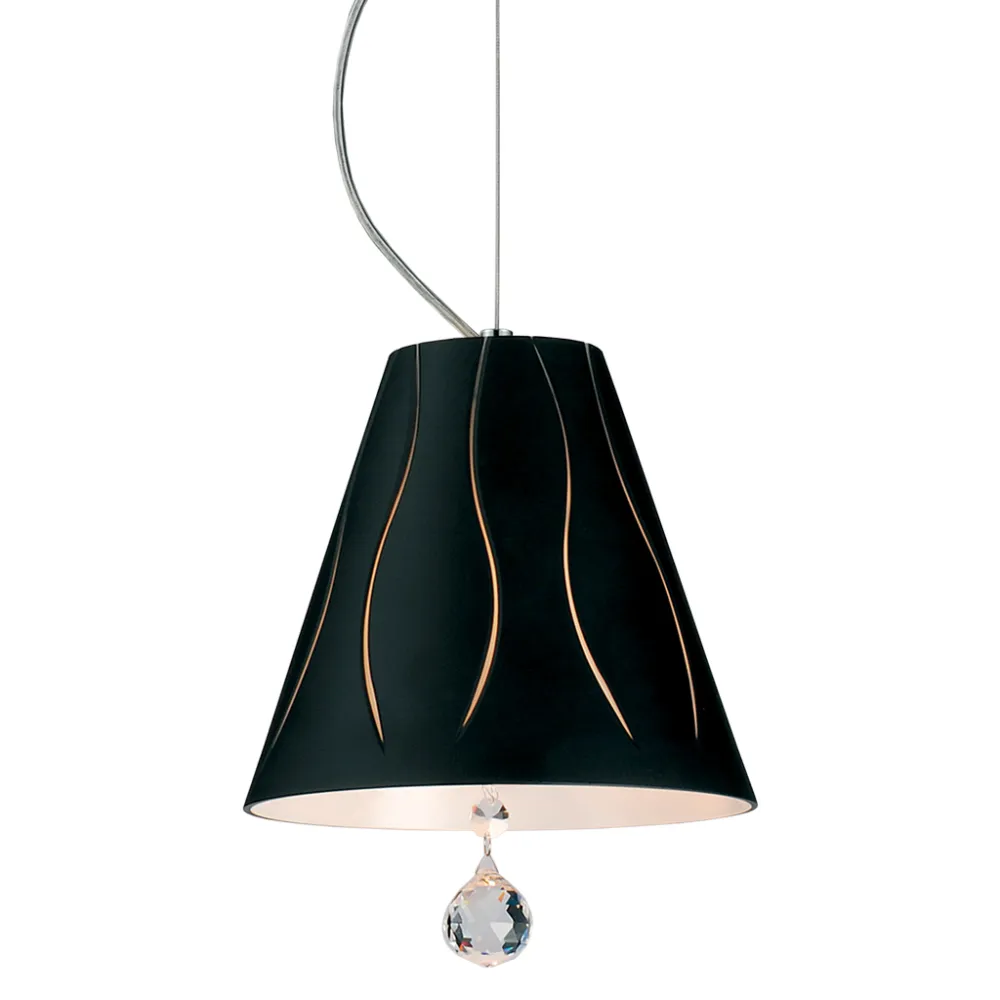 Κρεμαστό Φωτιστικό LUNA BLACK 1xE27  (d.24-h.23cm)