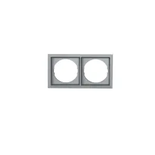 Διπλό πλαίσιο Square 8844 Ασημί @