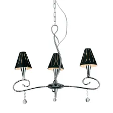 Κρεμαστό Φωτιστικό LUNA Black 3xG9 χρώμιο με Καπέλα (d.64,h.50cm)